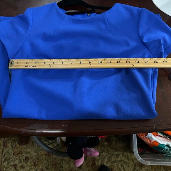 Tommy Hilfiger Dress Womens 4 Blue Short Sleeve Sheath Dress Career Work - Picture 9 of 14